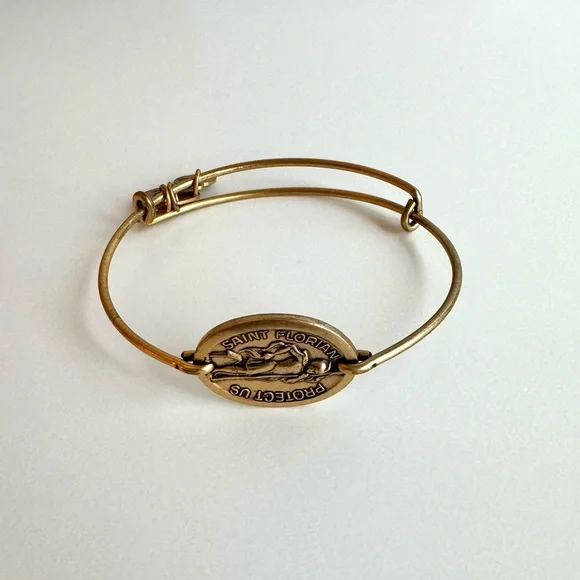 Alex and Ani St. Florian Gold Bracelet - Picture 1 of 2
